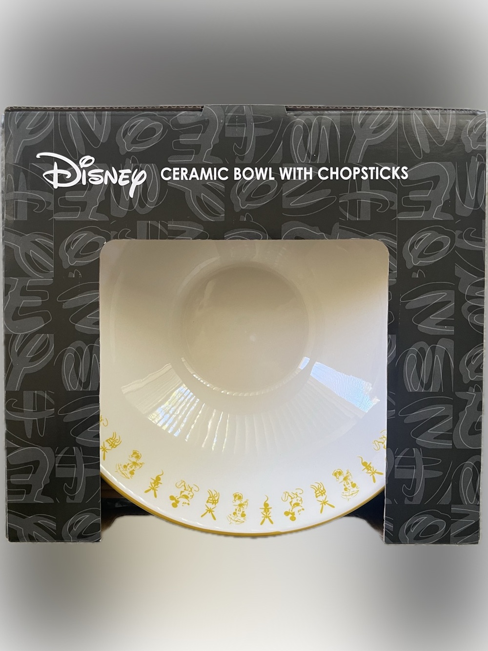 [NWT]  Disney Mickey Mouse Ceramic Bowl with Chopsticks